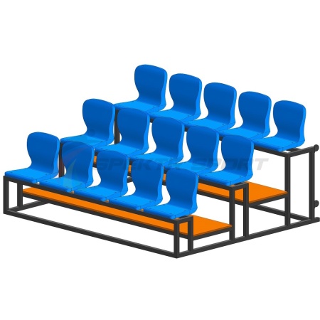 Купить Трибуна мобильная 3 ряда сиденья пластиковые на 15 мест в Сафонове 